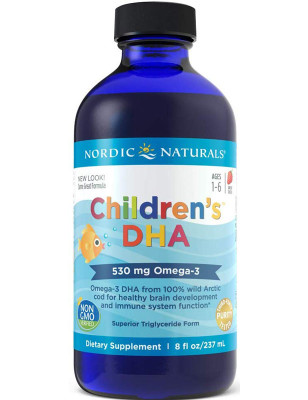 NORDIC NATURALS CHILDREN'S DHA 530mg -237ml strawb