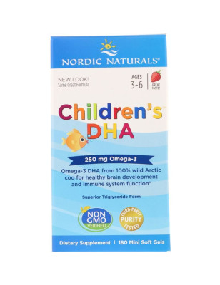 NORDIC NATURALS CHILDREN'S DHA 250mg -180 softg. 