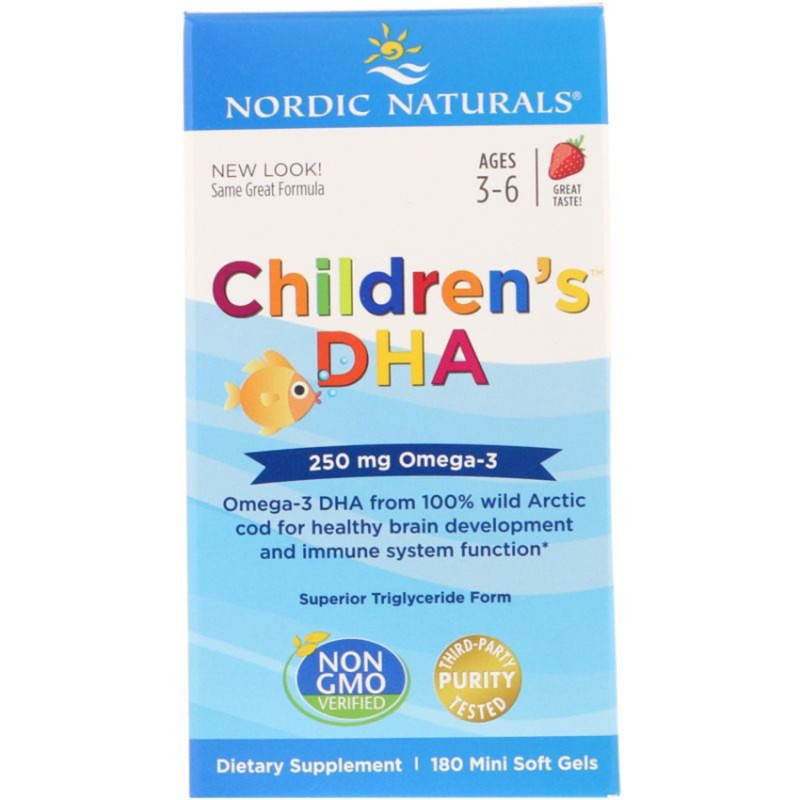 NORDIC NATURALS CHILDREN'S DHA 250mg -180 softg.  NORDIC NATURALS CHILDREN'S DHA 250mg -180 softg.