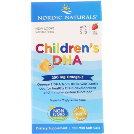 NORDIC NATURALS CHILDREN'S DHA 250mg -180 softg. 