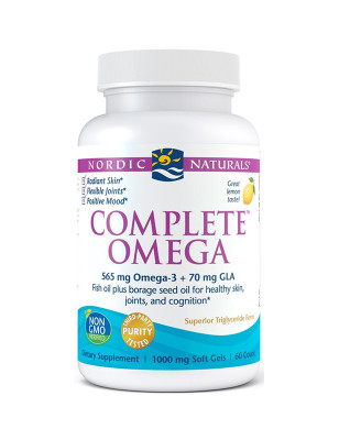 NORDIC NATURALS COMPLETE OMEGA 565mg lemon-60sftg