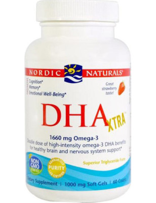 NORDIC NATURALS DHA XTRA 1660mg - 60 softgel STRAW