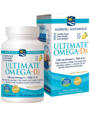 NORDIC NATURALS ULT.OMEGA D-3 1280mg-60 softgel
