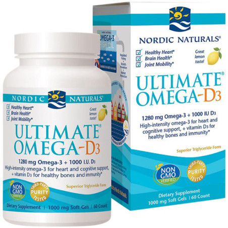 NORDIC NATURALS ULT.OMEGA D-3 1280mg-60 softgel