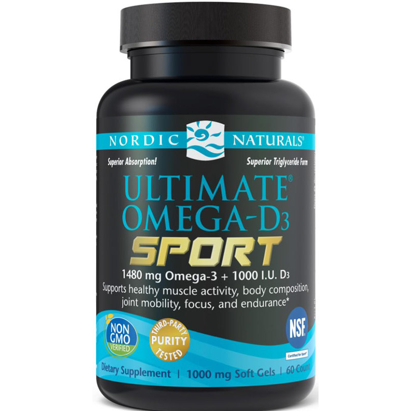 NORDIC NATURALS ULTIMATE OMEGA D3 SPORT 60 kaps NORDIC NATURALS ULTIMATE OMEGA D3 SPORT 60 kaps
