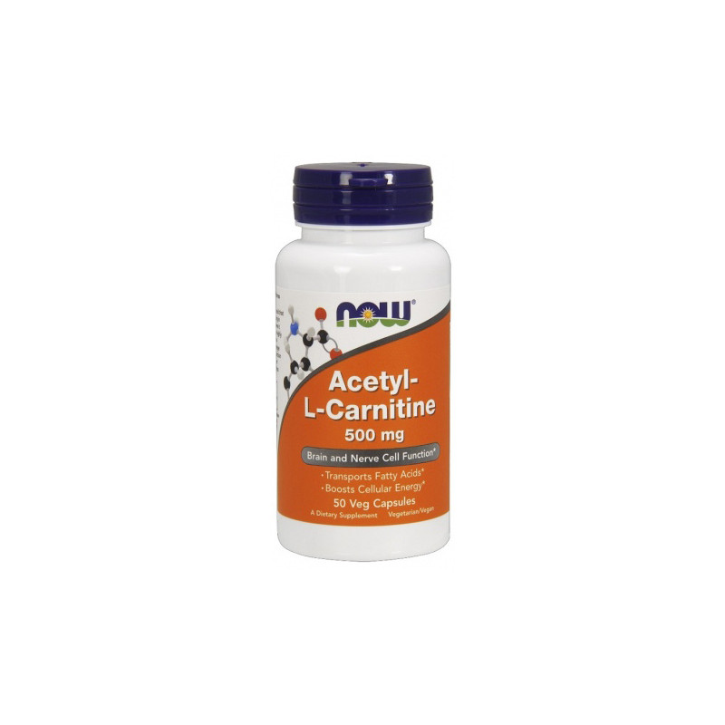NOW ACETYL-L-CARNITINE 500mg - 50kaps