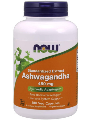 NOW ASHWAGANDHA 450 mg - 180 kaps