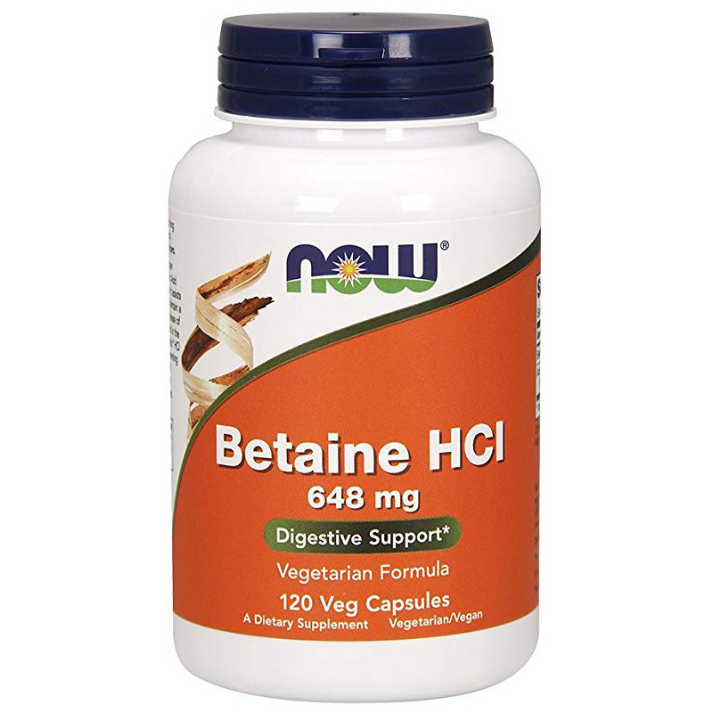 NOW BETAINE HCL 120 kaps vegge NOW BETAINE HCL 120 kaps vegge