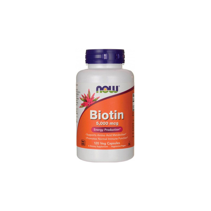 NOW BIOTIN 5000mcg - 120 kaps NOW BIOTIN 5000mcg - 120 kaps