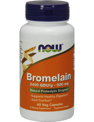 NOW BROMELAIN 500mg/2400 GDU - 60 kaps