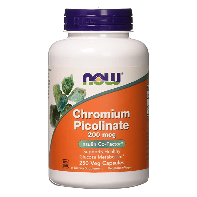 NOW CHROMIUM PICOLINATE 200mcg - 250 kaps NOW CHROMIUM PICOLINATE 200mcg - 250 kaps