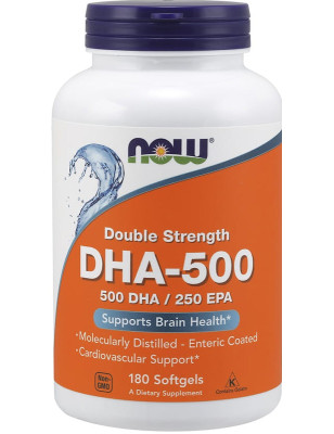 NOW DHA-500 (500dha/250epa) - 180 softgel