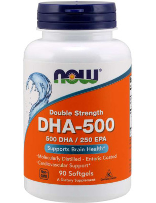 NOW DHA-500 (500dha/250epa) - 90 softgel