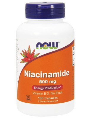 NOW NIACINAMIDE 500mg - 100 kaps.