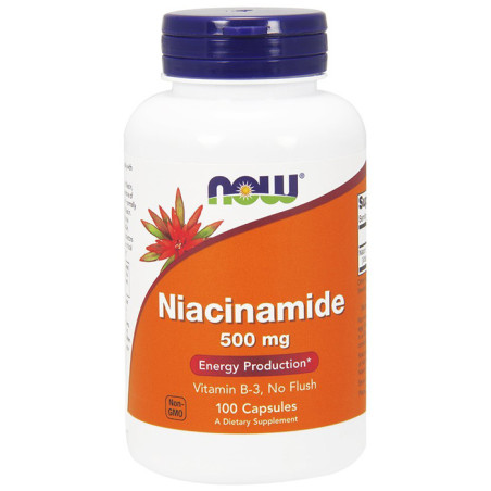 NOW NIACINAMIDE 500mg - 100 kaps.