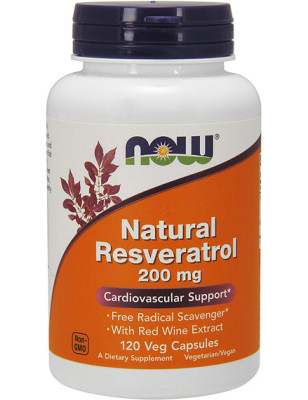 NOW NATURAL RESVERATROL 200mg - 120 kaps