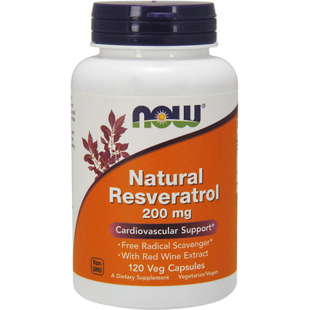 NOW NATURAL RESVERATROL 200mg - 120 kaps