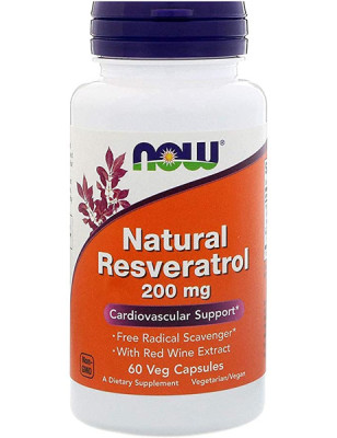 NOW NATURAL RESVERATROL 200mg - 60 kaps
