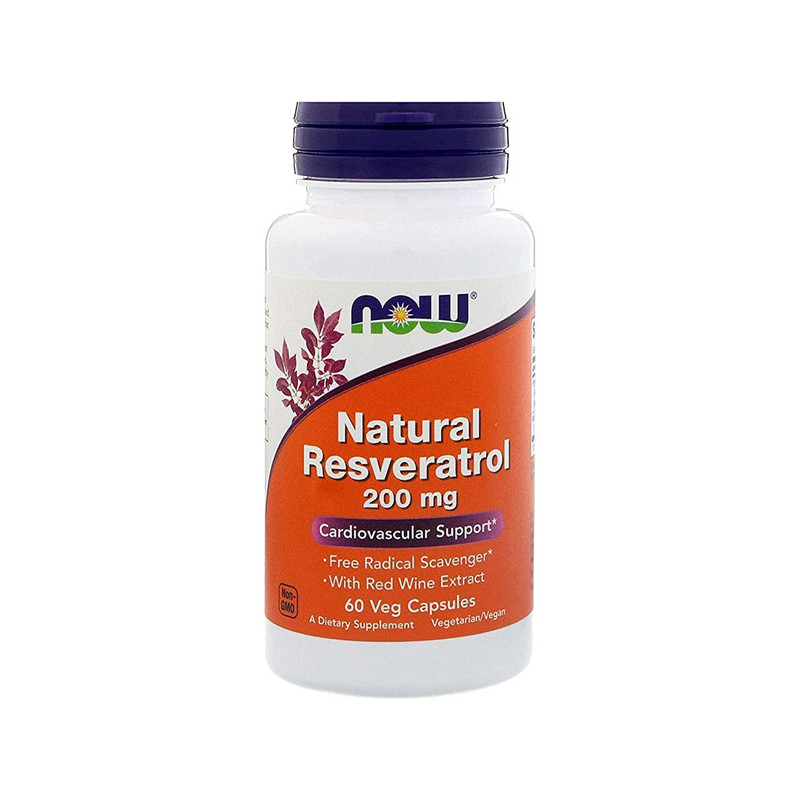 NOW NATURAL RESVERATROL 200mg - 60 kaps NOW NATURAL RESVERATROL 200mg - 60 kaps