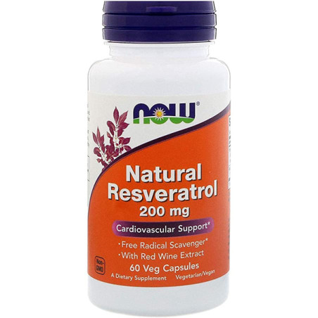 NOW NATURAL RESVERATROL 200mg - 60 kaps
