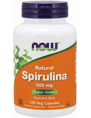 NOW SPIRULINA - NATURAL 500mg - 120 kaps
