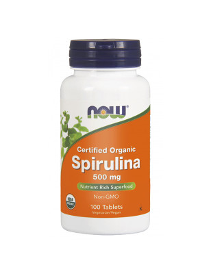 NOW SPIRULINA ORGANIC 500mg - 100tabl