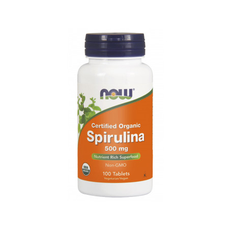 NOW SPIRULINA ORGANIC 500mg - 100tabl