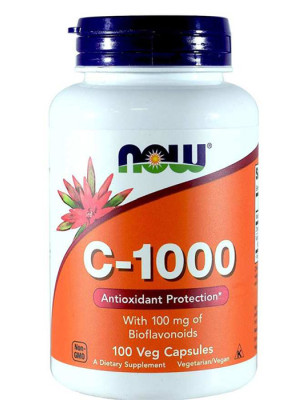 NOW VITAMIN C-1000 with 100mg Bioflavonoids 100kap
