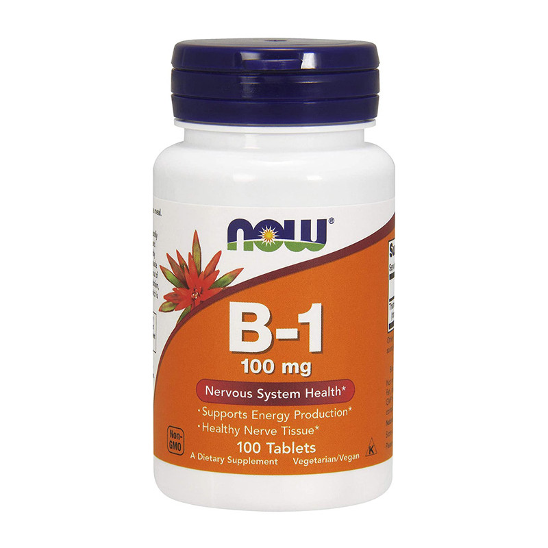 NOW VITAMIN B-1 THIAMINE 100mg - 100tabl NOW VITAMIN B-1 THIAMINE 100mg - 100tabl