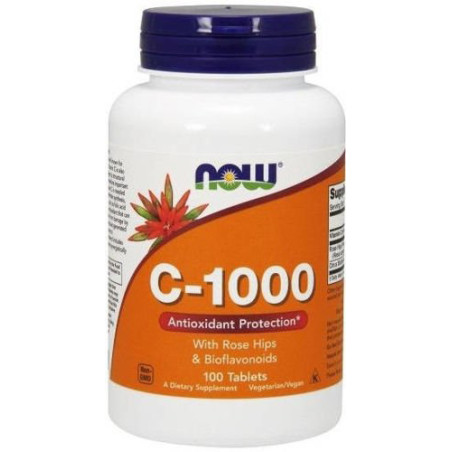 NOW VITAMIN C-1000 rose hips & bioflav. 100 tab. 