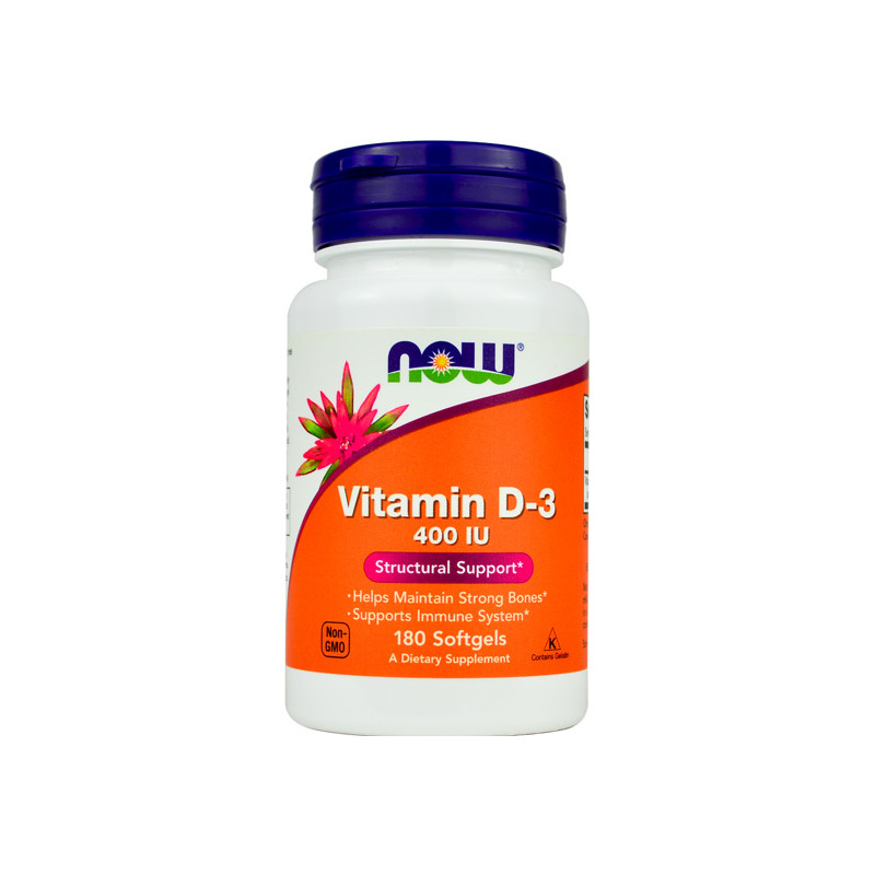 NOW VITAMIN D-3 400IU-180 kaps NOW VITAMIN D-3 400IU-180 kaps