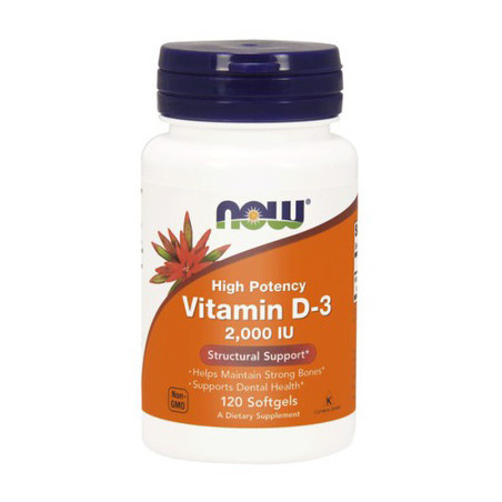 NOW VITAMIN D-3 2000IU-120 softgel