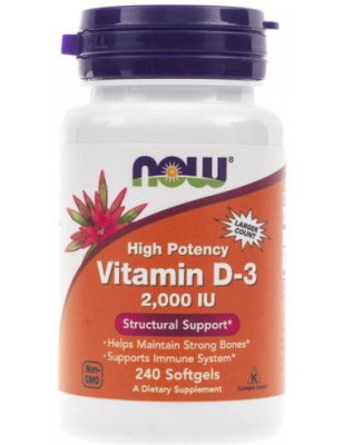 NOW VITAMIN D-3 2000IU-240 softgel