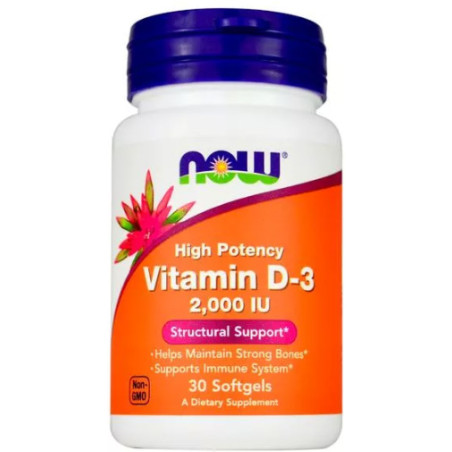 NOW VITAMIN D-3 2000IU-30 softgel