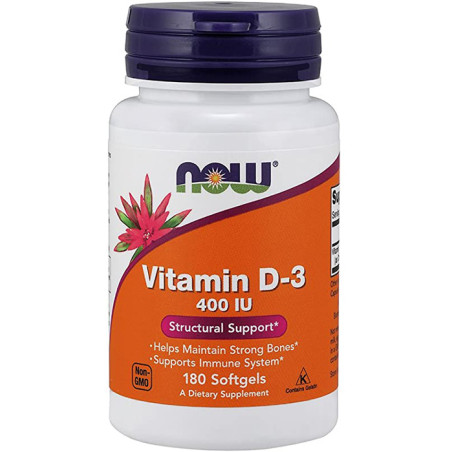 NOW VIT D-3 400iu - 180 softgels