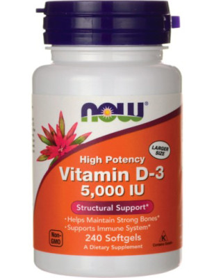 NOW VITAMIN D-3 5000IU-240 softgel