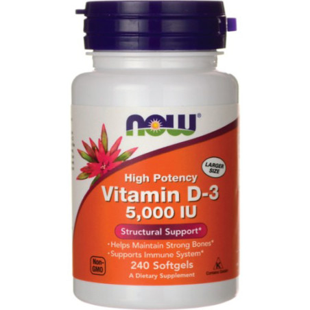 NOW VITAMIN D-3 5000IU-240 softgel