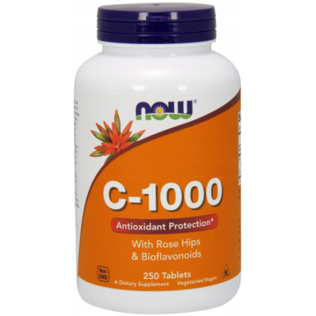 NOW VITAMIN C-1000 rose hips & bioflav. 250 tab. 