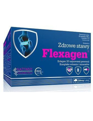 OLIMP FLEXAGEN 30 saszetek malinowy