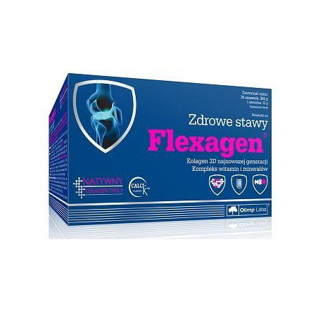 OLIMP FLEXAGEN 30 saszetek malinowy