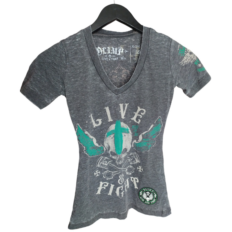 OLIMP LADY'S TEE- RIDE FREE charcoal XS OLIMP LADY'S TEE- RIDE FREE charcoal XS