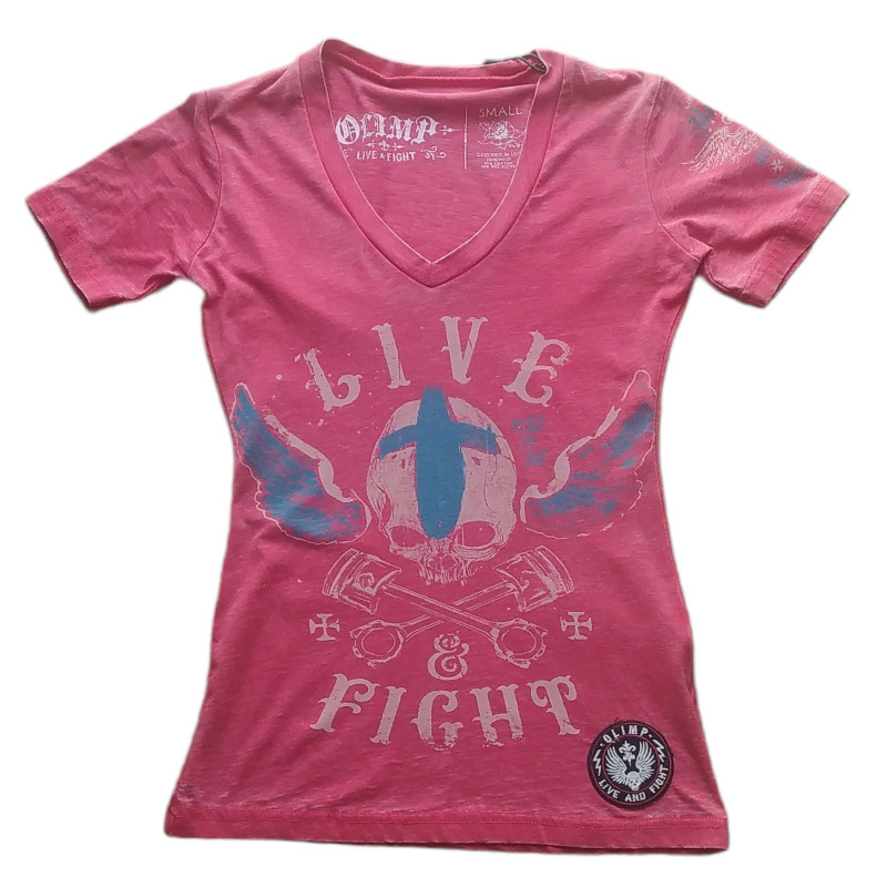 OLIMP LADY'S TEE- RIDE FREE pink XS OLIMP LADY'S TEE- RIDE FREE pink XS