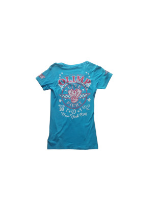 OLIMP LADY'S TEE- LOST REBELS aqua L