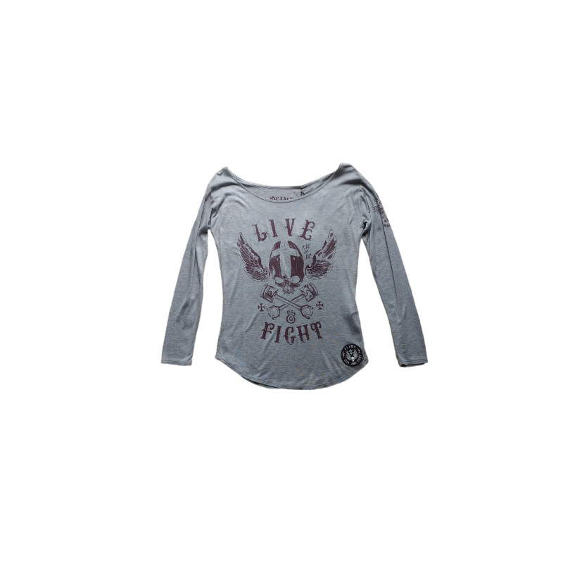 OLIMP LADY'S L/S-VOODOO MOTORS grey L OLIMP LADY'S L/S-VOODOO MOTORS grey L
