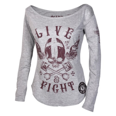 OLIMP LADY'S L/S-VOODOO MOTORS grey XS