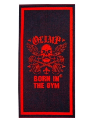 OLIMP LIVE AND FIGHT TOWEL black&red 100x50