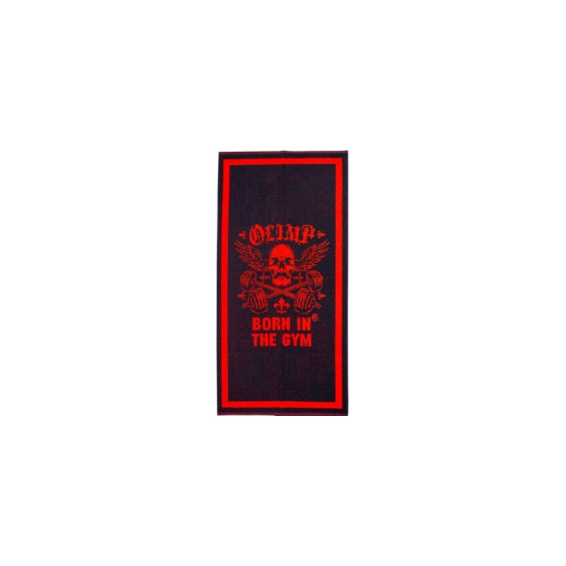 OLIMP LIVE AND FIGHT TOWEL black&red 100x50