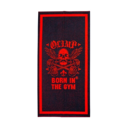 OLIMP LIVE AND FIGHT TOWEL black&red 100x50