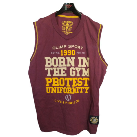 OLIMP MEN'S S/L TEE PROTEST burgundy M