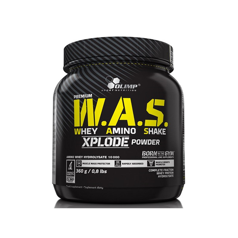 OLIMP W.A.S. WHEY AMINO SHAKE XPLODE 360g CZEKO OLIMP W.A.S. WHEY AMINO SHAKE XPLODE 360g CZEKO